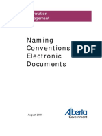 Information Management. Naming Conventions for Electronic Documents