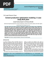 Cement Production Optimization Modeling