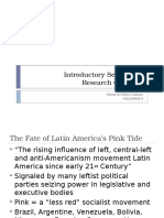 Gilang - Intro Semi II Research Question: Pink Tide of Latin America