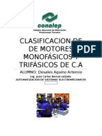 CLASIFICACION DE MOTORES MONOFÁSICOS Y TRIFÁSICOS