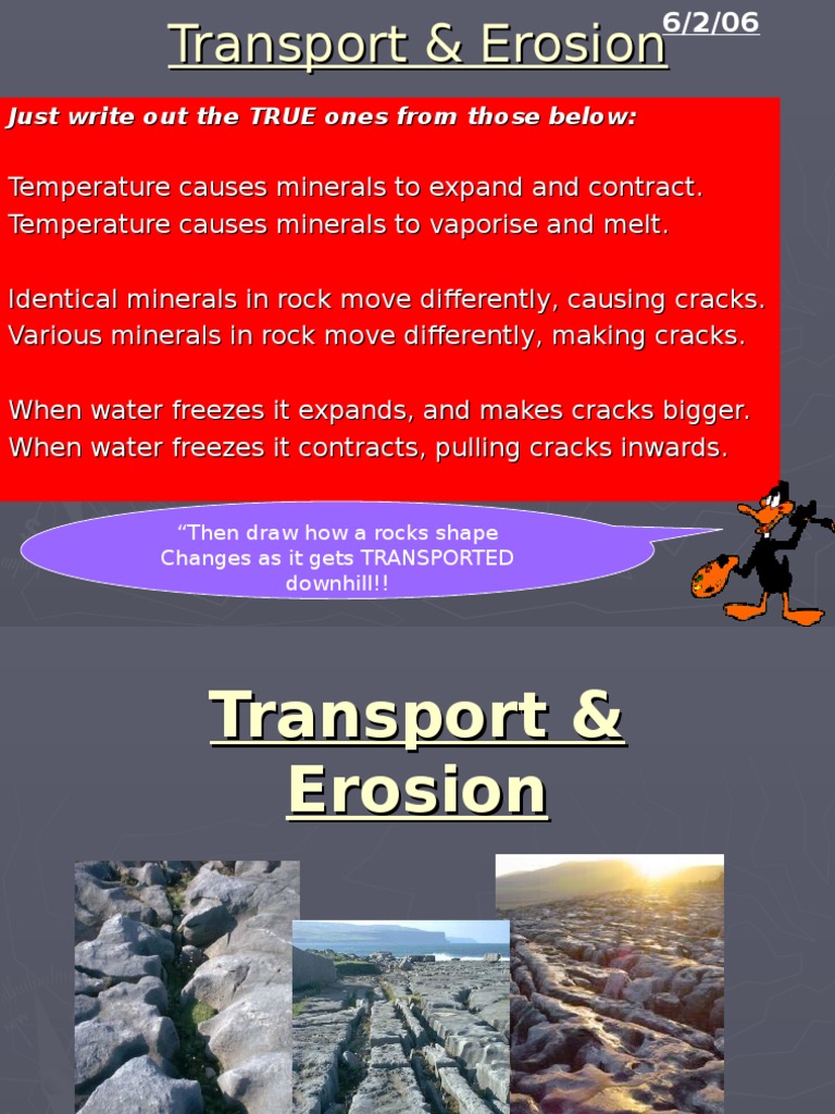 Transport and Erosion of Rocks | PDF