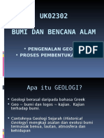 BAB 1 (Pengenalan Kepada Geologi Dan Proses Pembentukan Bumi)