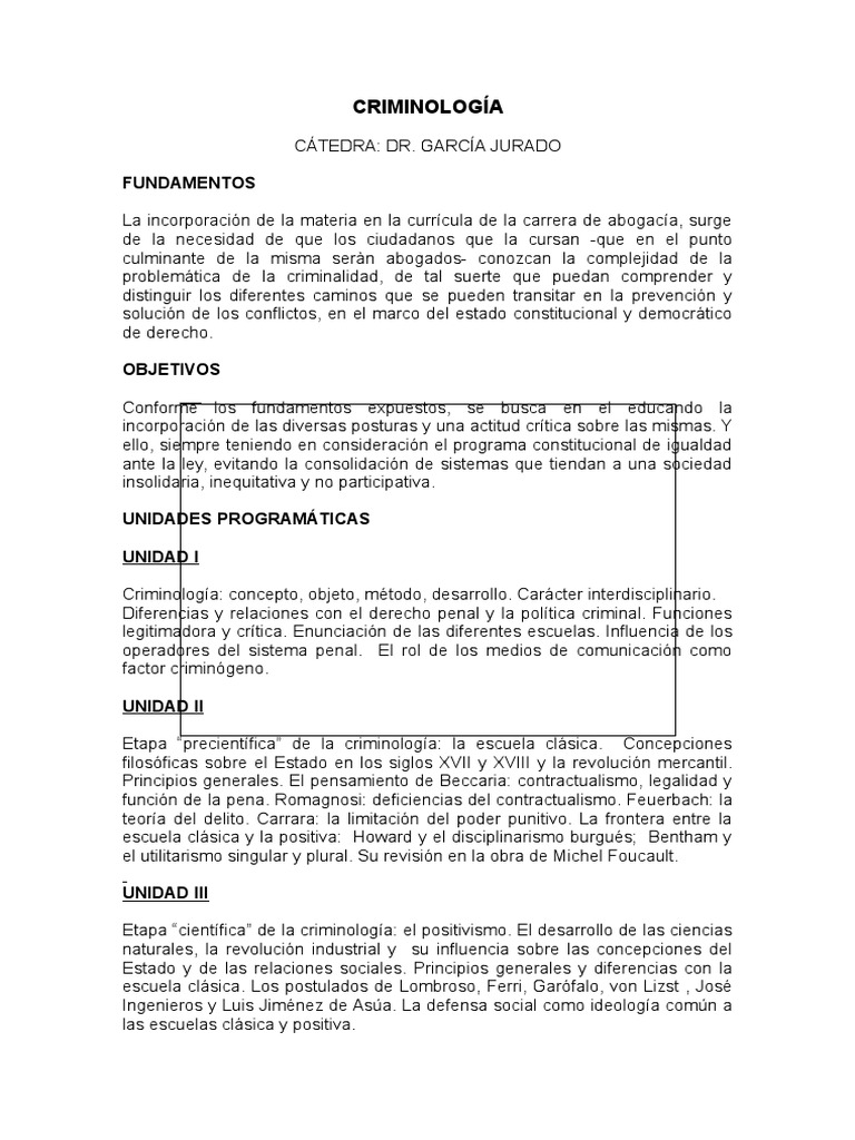 21.2 Criminología García Jurado PDF Criminología Prueba