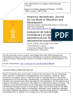 2004 Evaluación de Habilidades Fonológicas y Ortográficas en Adolescentes Con Dislexia y Adolescentes Buenos Lectores.