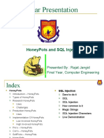 A Seminar Presentation: Honeypots and SQL Injection