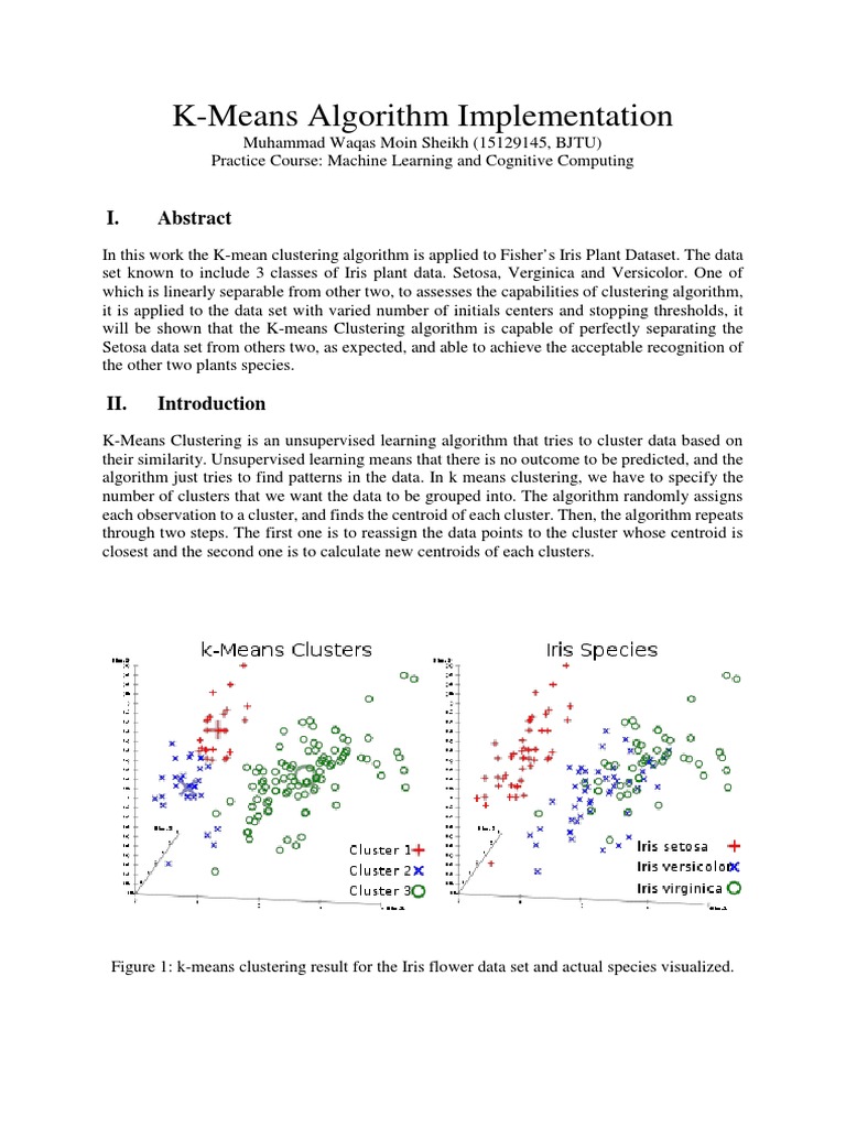 K-Means Algorithm Implementation