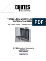 Installation & Maintenance Manual for Trash, Linen & Recycling Chutes
