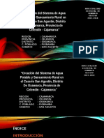 Creación Del Sistema de Agua Potable y Saneamiento Rural en El Caserío San Agustín, Distrito de Oxamarca, Provincia de Celendín - Cajamarca