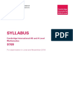 As & A Level Mathematics 2014 Syllabus