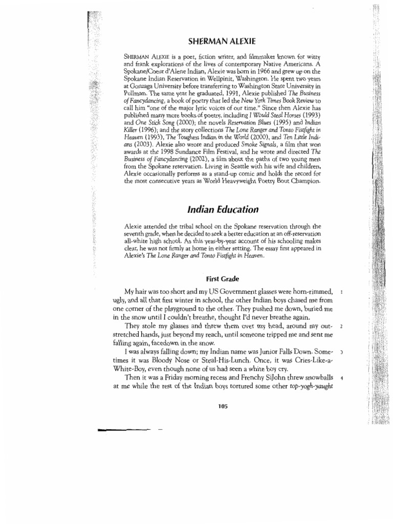 Sherman Alexie Biography | PDF
