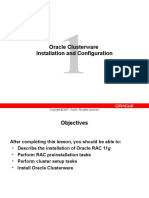 Oracle Clusterware Installation and Configuration