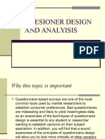 Quesioner Design and Analyisis