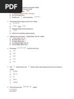 Soal UKK Matematika 2016 Kelas X