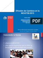 Difusión de cambios en la NCh2728:2015