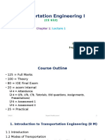 Transportation Engineering I Chapter 1: Introduction