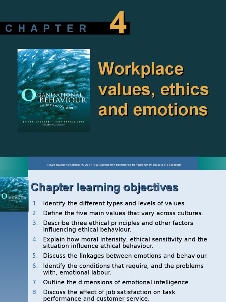 Workplace Values, Ethics and Emotions | PDF | Job Satisfaction | Value ...