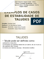 Exemplos de Casos de Estabilidade de Taludes