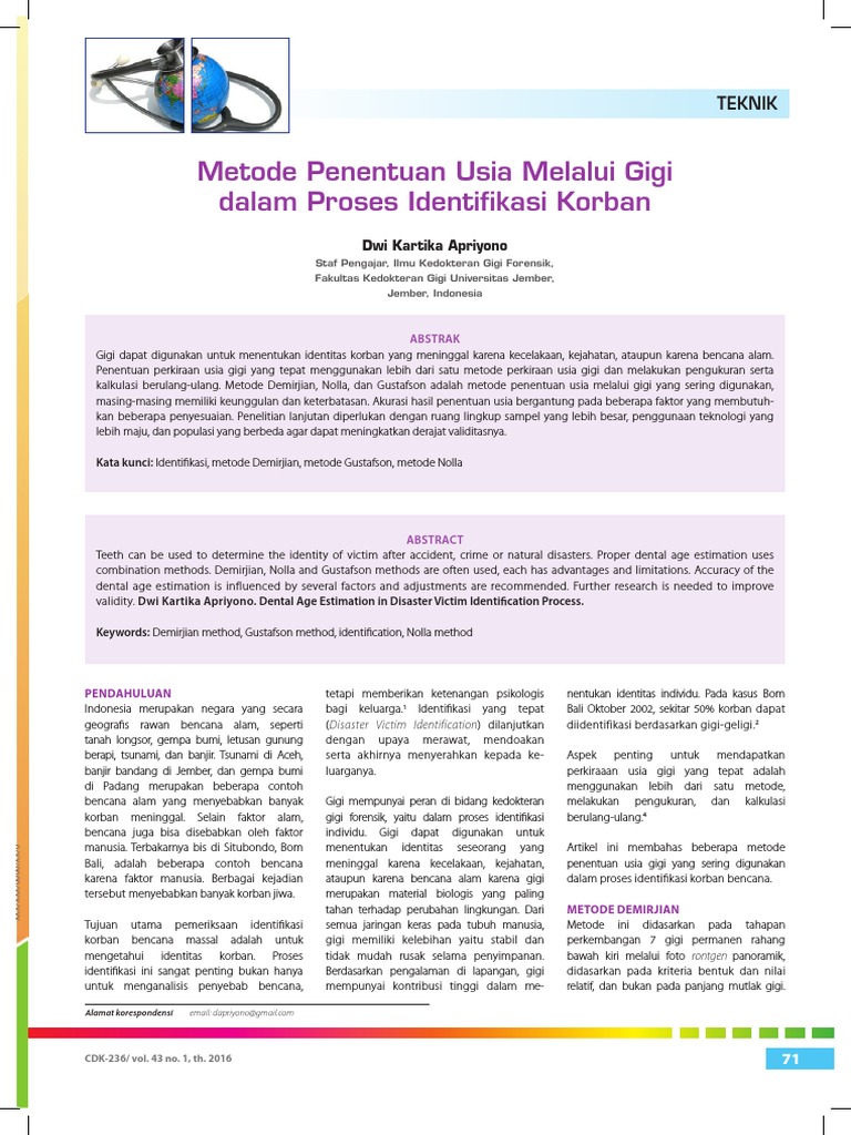 Metode Gustafson dalam Estimasi Usia Gigi | PDF