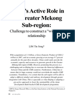 China's Active Role in The Greater Mekong Sub-Region:: Challenge To Construct A "Win-Win" Relationship