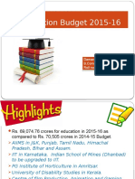 Education Budget 2015-16