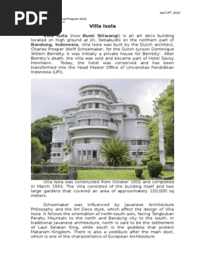 Villa Isola Art Media Architectural Design