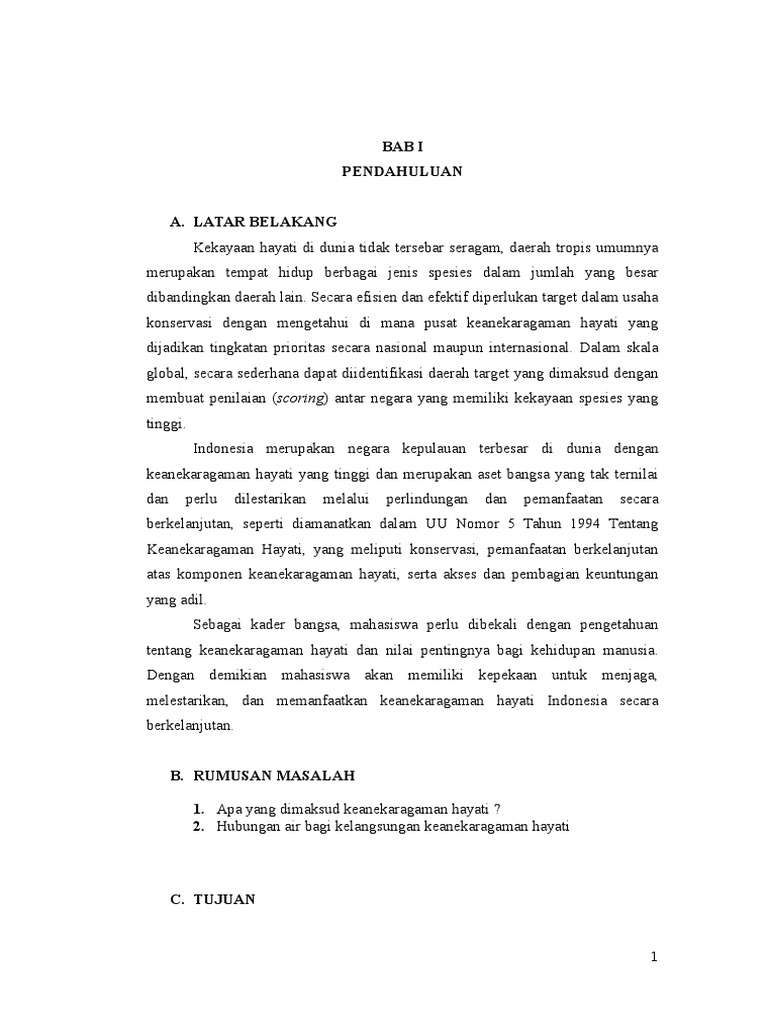 Makalah Keanekaragaman Hayati Air