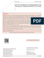 EFFECTIVENESS OF ISCHEMIC COMPRESSION ON TRAPEZIUS MYOFASCIAL TRIGGER POINTS IN NECK PAIN 