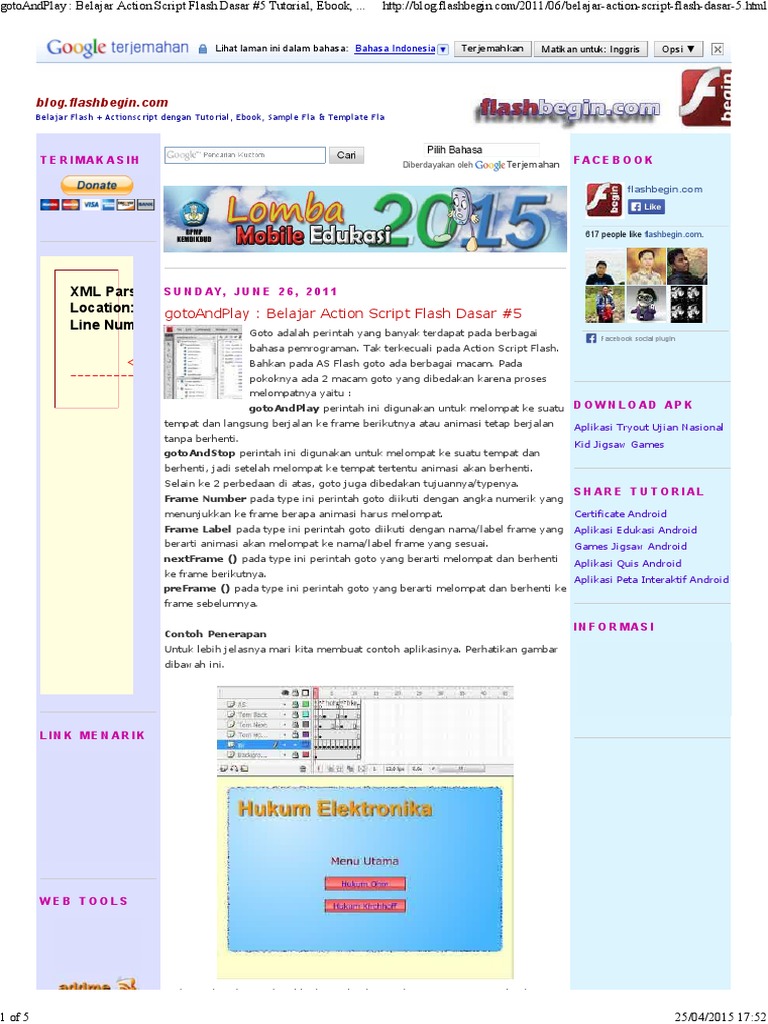 Belajar Action Script Flash Dasar #5 Tutorial, Ebook, Template Dan ...