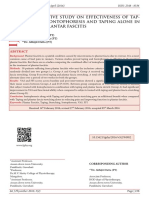 A COMPARITIVE STUDY ON EFFECTIVENESS OF TAPING WITH IONTOPHORESIS AND TAPING ALONE IN CHRONIC PLANTAR FASCITIS 