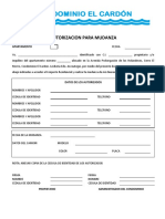 Autorizacion para Mudanza