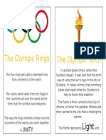 The Olympic Torch The Olympic Rings: Light Purity