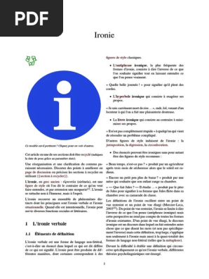 Ironie Ironie La Communication