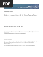Raices Pragmaticas Filosofia Analitica Nubiola