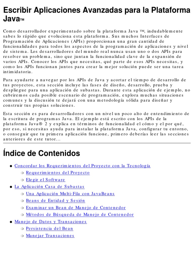 Curso Programacion Avanzada en Java en Español | PDF | Business