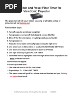 Download tutorial - viewsonic projector - clean filter  reset timer by KRDailey SN3118982 doc pdf