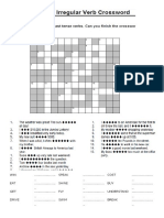 Crossword Irregular Verbs + Key