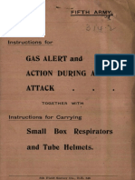 (1917) Instructions For Gas Alert and Action During A Gas Attack Together With Instructions For Carrying Small Box Respirators and Tube Helmets