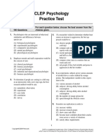 CLEP Psychology Practice Test