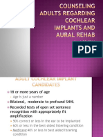 counseling adults regarding cochlear implants and aural rehab