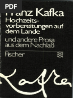 Franz Kafka Hochzeitsvorbereitungen Auf Dem Lande Und Andere Prosa Aus Dem Nachlass PDF