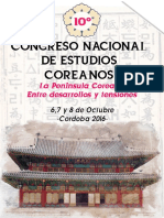 1º Circular - X Congreso Nacional de Estudios Coreanos - Prórroga envío de resúmenes hasta el 15/05