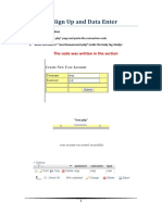 Section 4: Sign Up and Data Enter: The Code Was Written in The Section