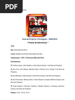 Plano da Actividade da Poesia de Intervenção1