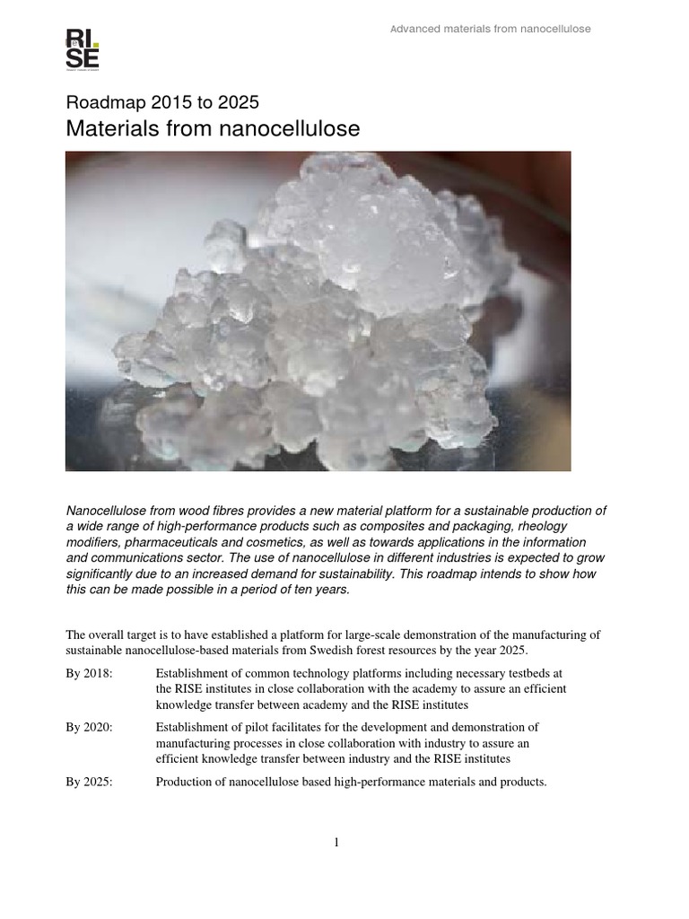 Nanocellulose Market Roadmap 2015-2025 | PDF | Composite Material ...