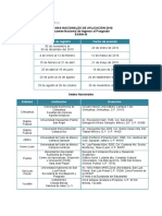 FechasySedesdeAplicacionNacionalEXANI III2016