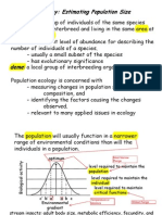 Population Ecology: Estimating Population Size Population
