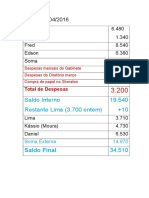 Planilha de Abril