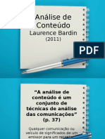 Análise de Conteúdo - Apresentação