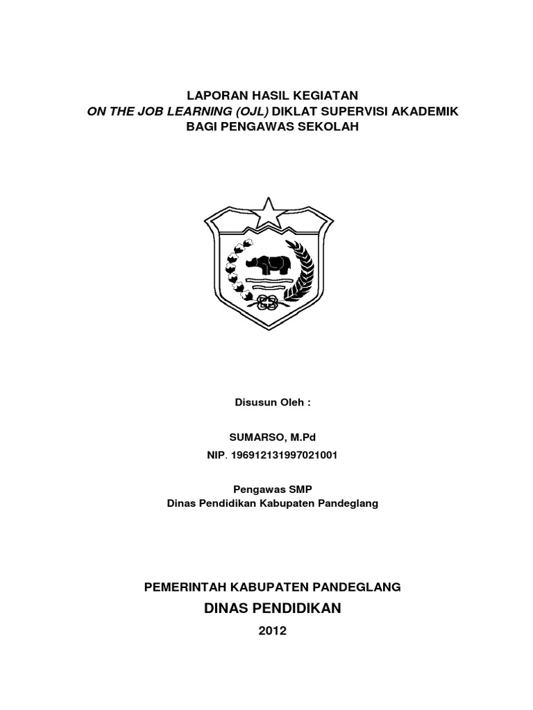 Laporan Diklat Penguatan Pengawas Sekolah Pdf
