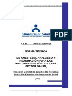 Norma técnica anestesia Perú